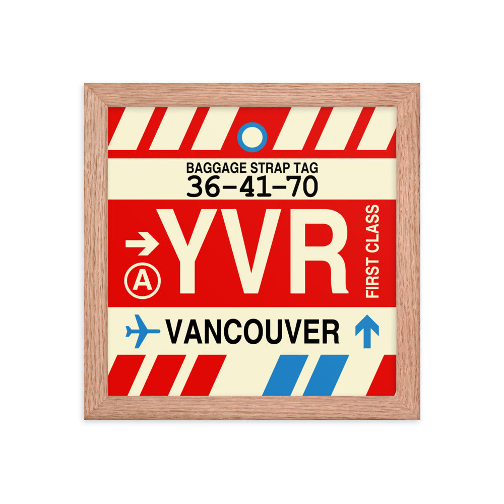 Travel-Themed Framed Print • YVR Vancouver • YHM Designs - Image 06