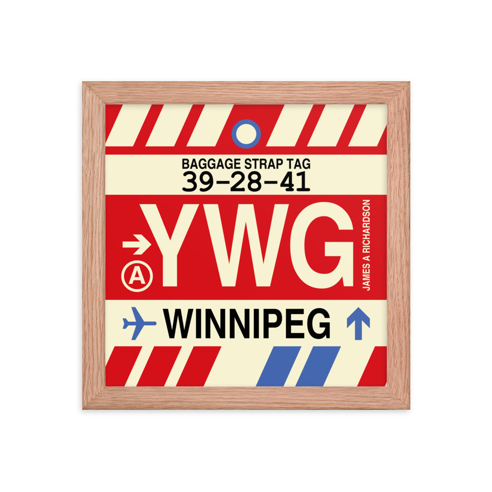 Travel-Themed Framed Print • YWG Winnipeg Souvenir • YHM Designs - Image 06