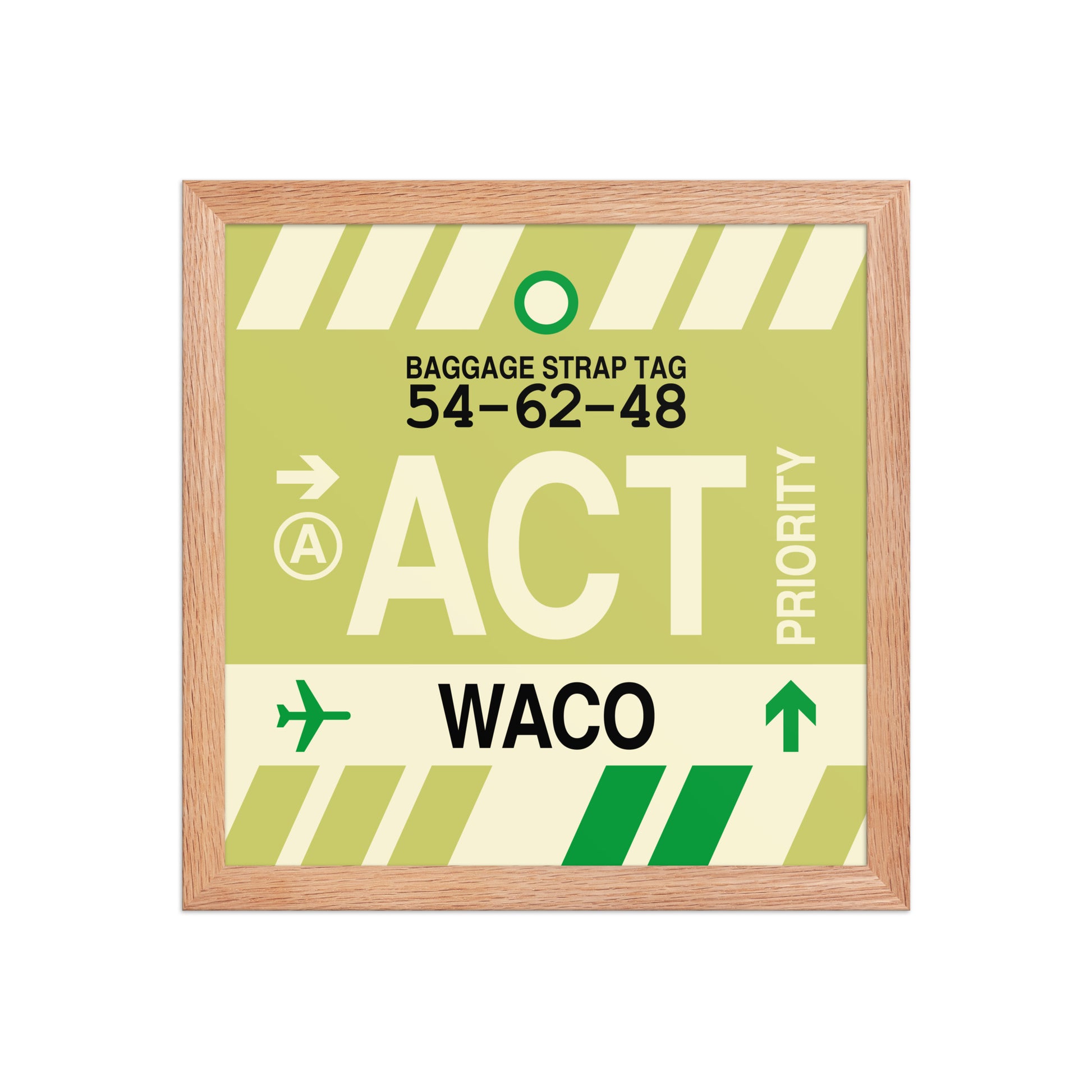 ACT Waco Framed Print • Jet Age Baggage Tag Design • YHM Designs - Image 07
