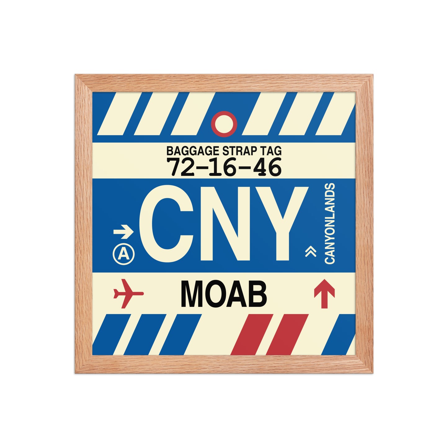 CNY Moab Framed Print • Jet Age Baggage Tag Design • YHM Designs - Image 07