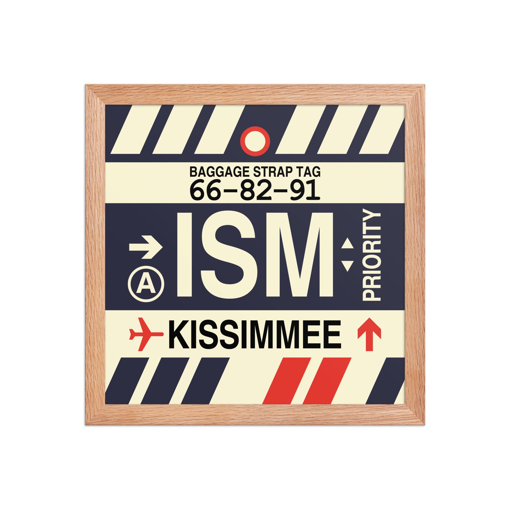 ISM Kissimmee Framed Print • Jet Age Baggage Tag Design • YHM Designs - Image 07