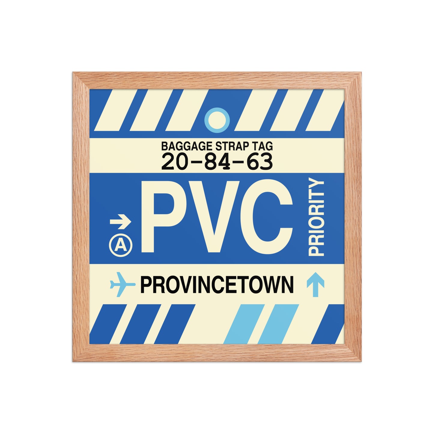 PVC Provincetown Framed Print • Jet Age Baggage Tag Design • YHM Designs - Image 07