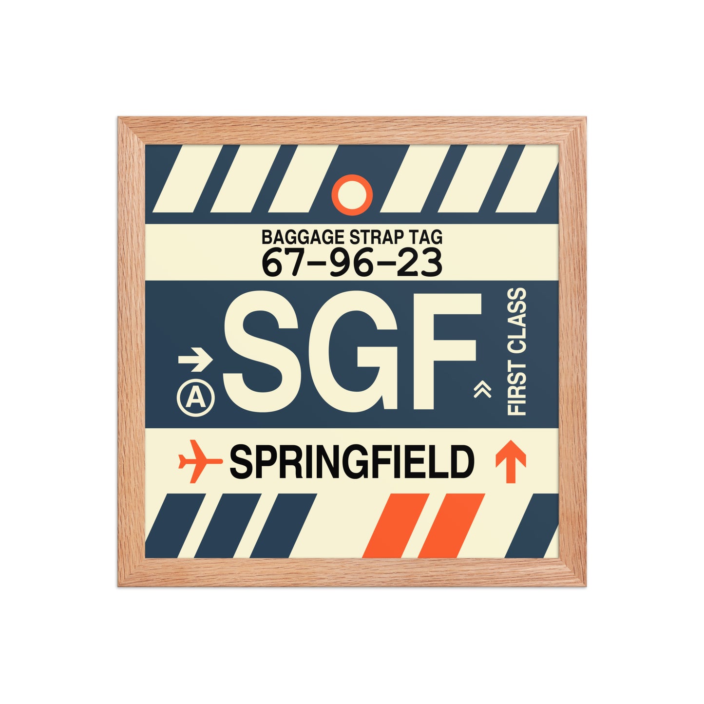 SGF Springfield Framed Print • Jet Age Baggage Tag Design • YHM Designs - Image 07