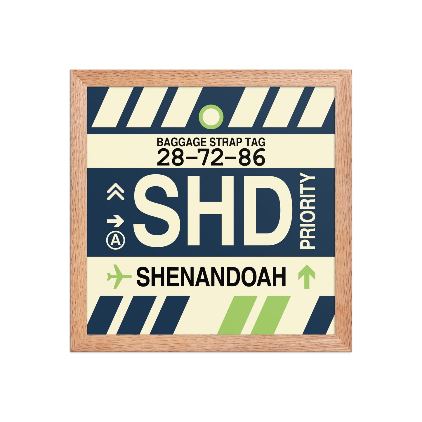 SHD Shenandoah Valley Framed Print • Jet Age Baggage Tag Design • YHM Designs - Image 07