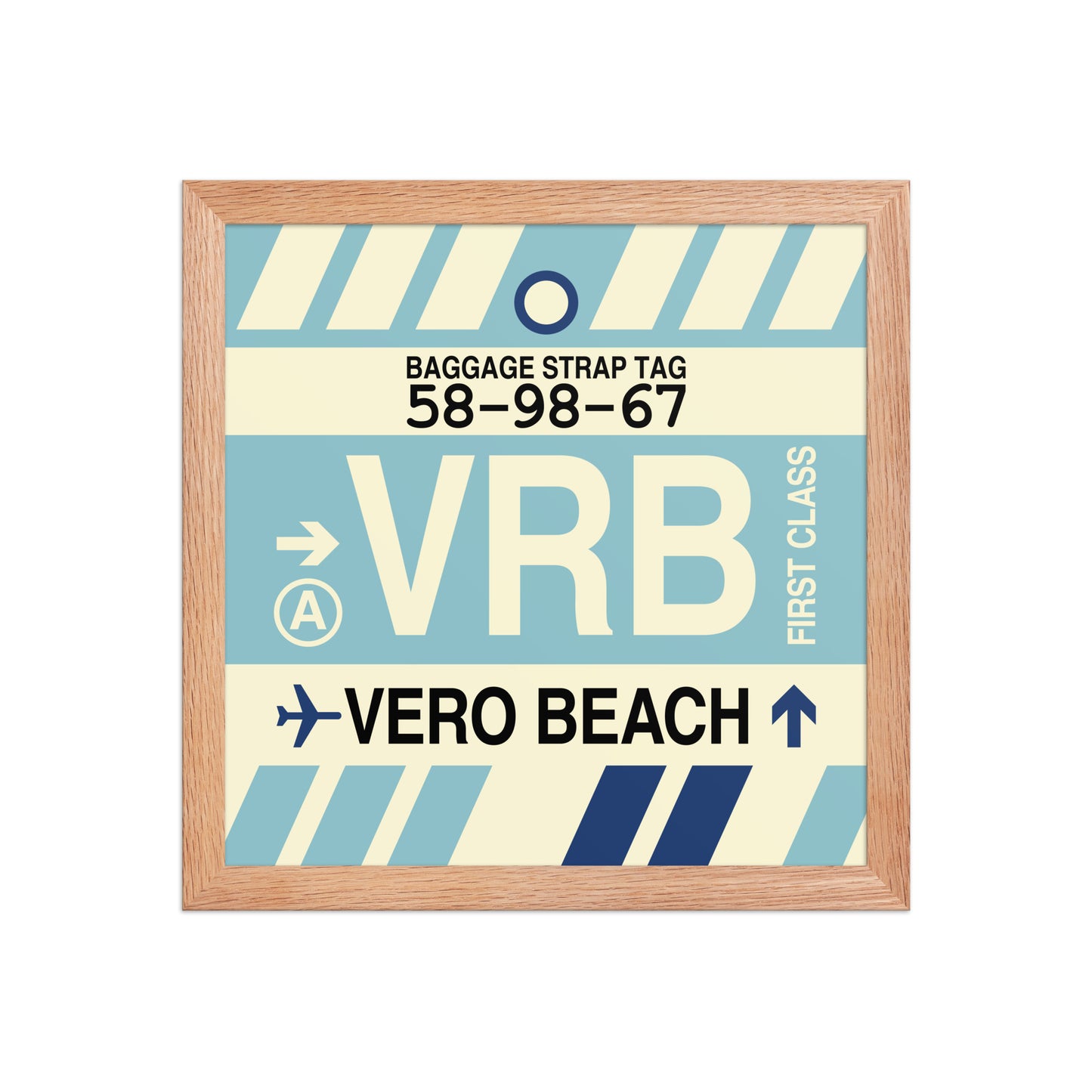 VRB Vero Beach Framed Print • Jet Age Baggage Tag Design • YHM Designs - Image 07