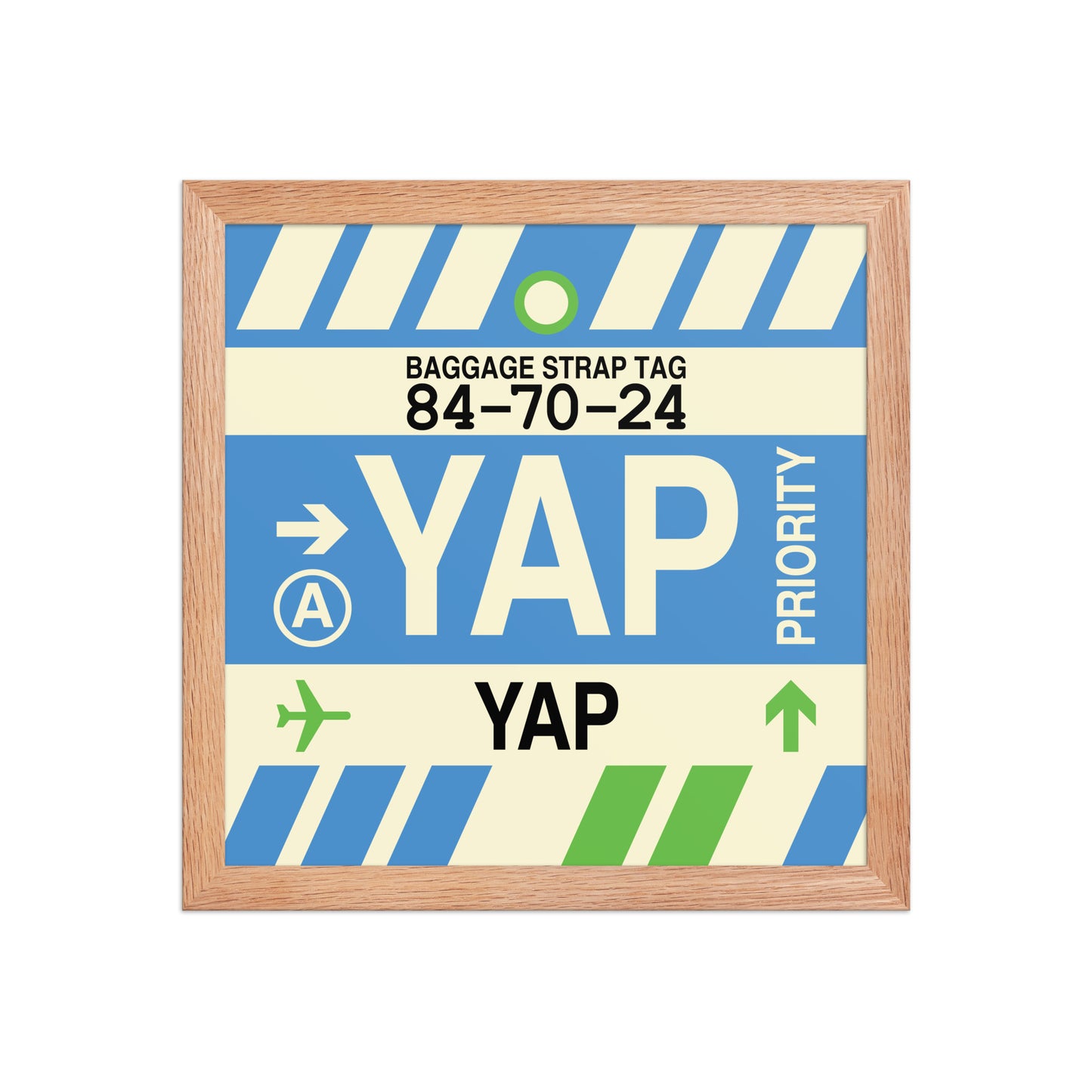 YAP Yap Framed Print • Jet Age Baggage Tag Design • YHM Designs - Image 07