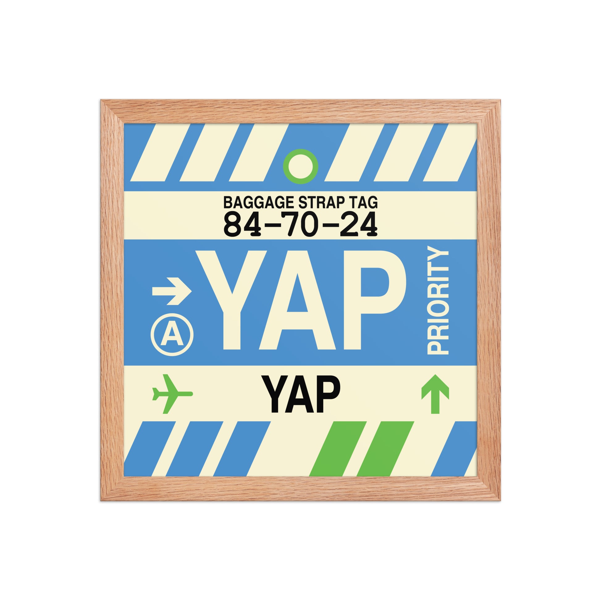 YAP Yap Framed Print • Jet Age Baggage Tag Design • YHM Designs - Image 07