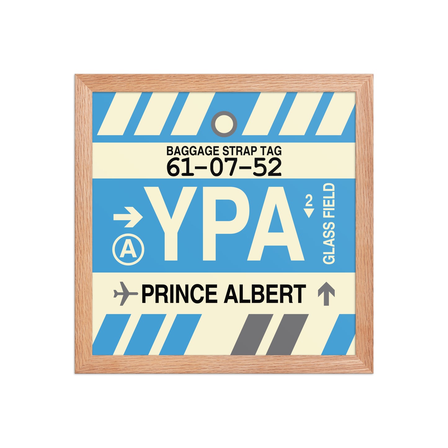 YPA Prince Albert Framed Print • Jet Age Baggage Tag Design • YHM Designs - Image 07