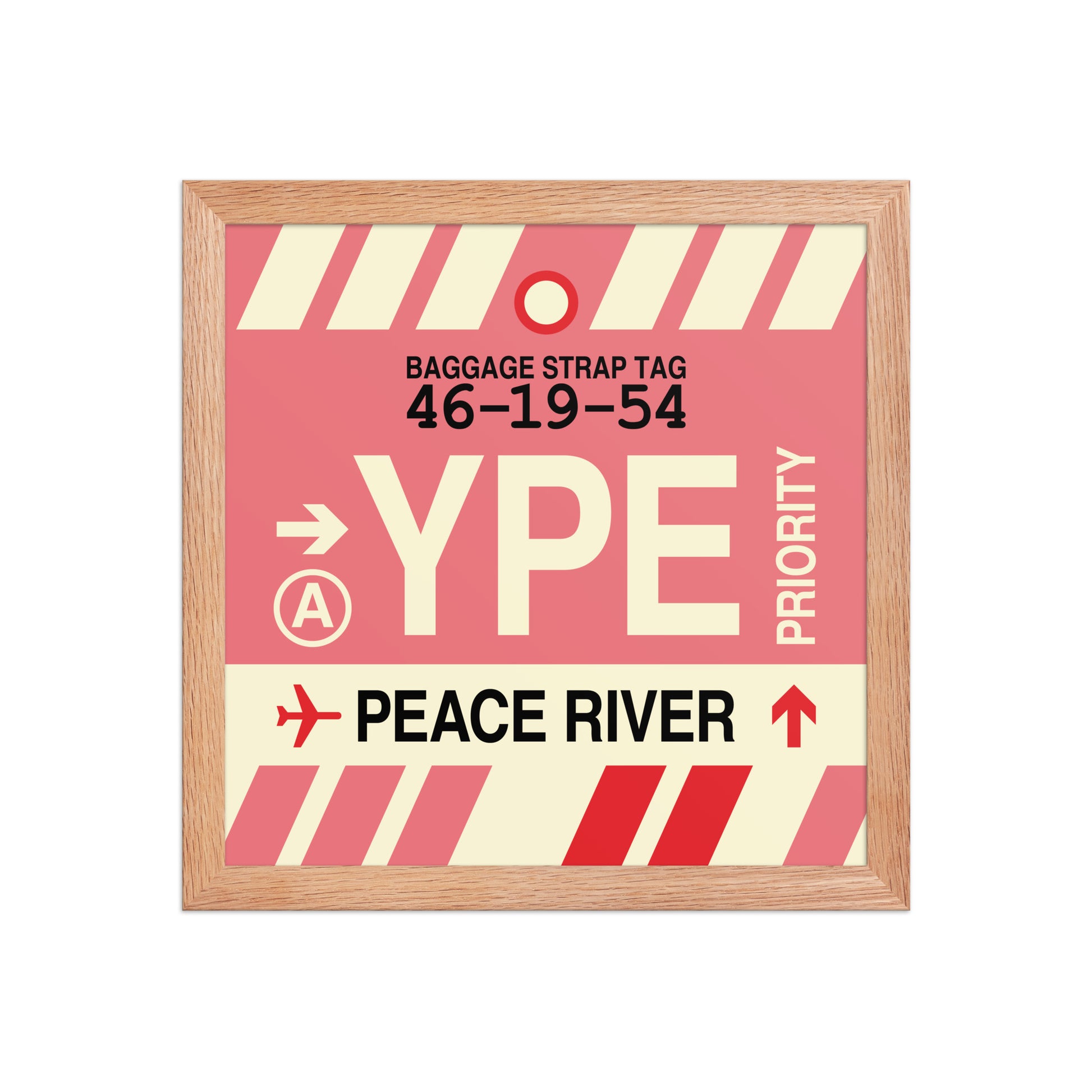 YPE Peace River Framed Print • Jet Age Baggage Tag Design • YHM Designs - Image 07