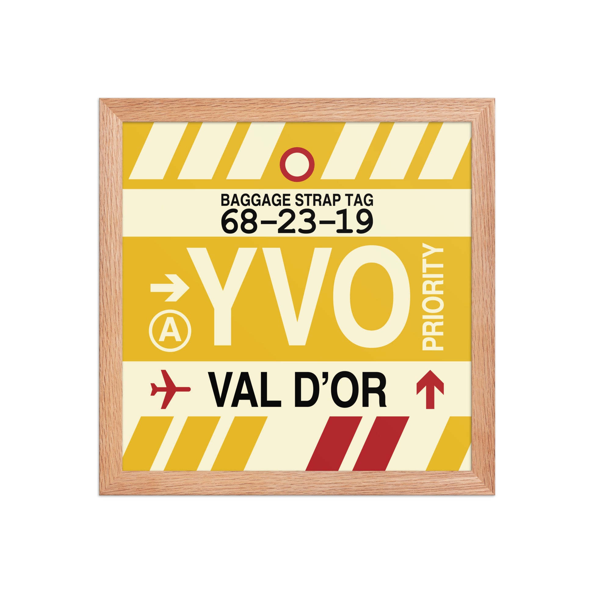 YVO Val D'Or Framed Print • Jet Age Baggage Tag Design • YHM Designs - Image 07