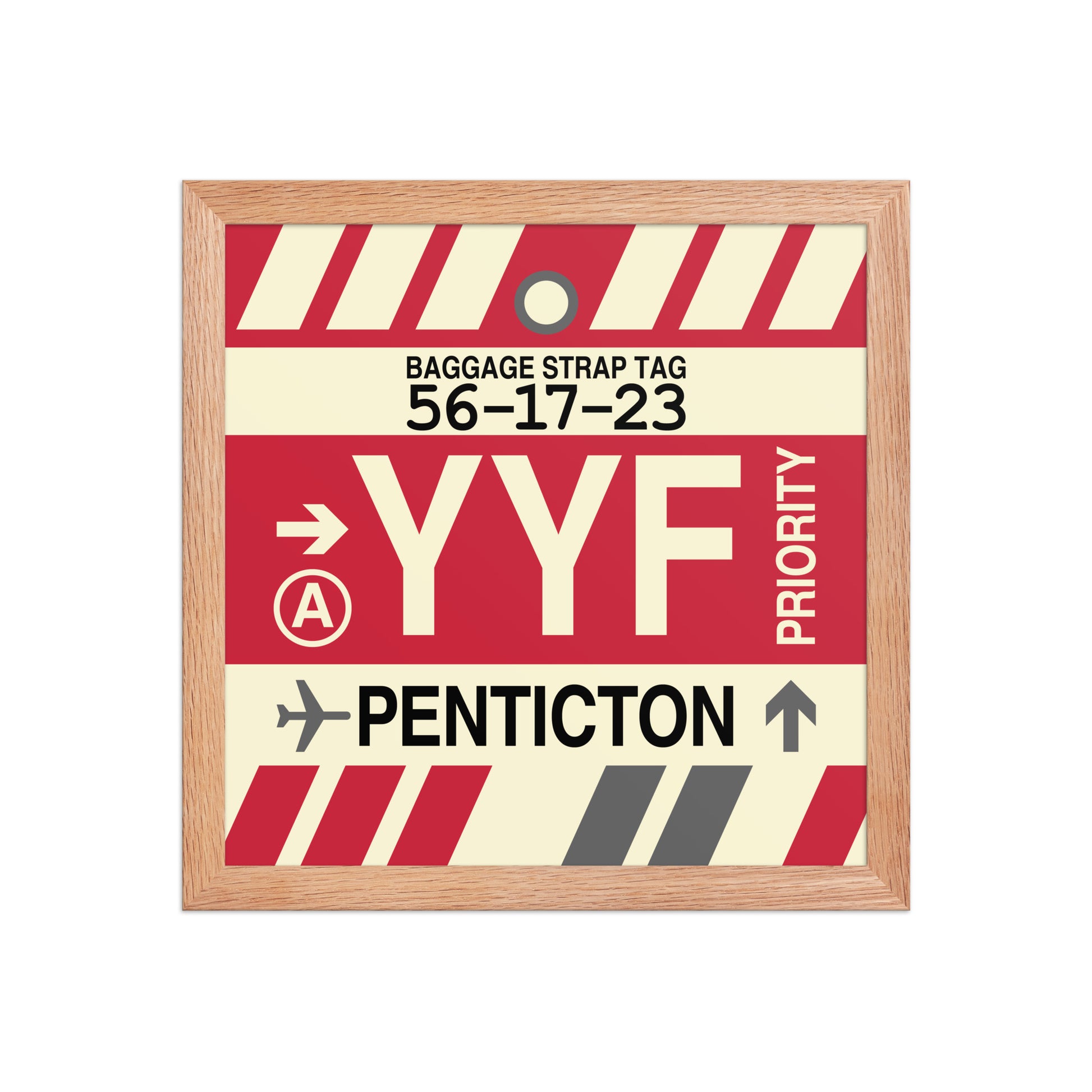 YYF Penticton Framed Print • Jet Age Baggage Tag Design • YHM Designs - Image 07