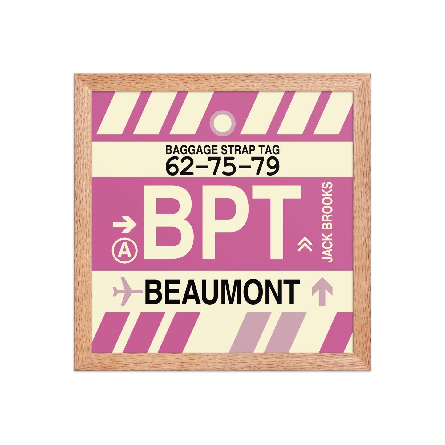 BPT Beaumont Framed Print • Jet Age Baggage Tag Design • YHM Designs - Image 07