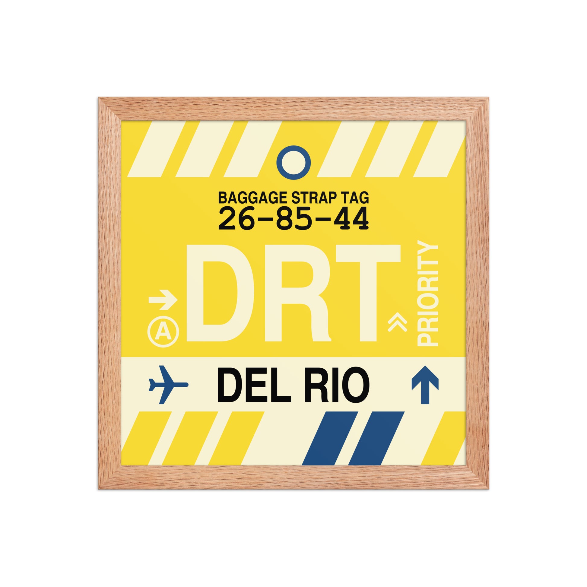DRT Del Rio Framed Print • Jet Age Baggage Tag Design • YHM Designs - Image 07