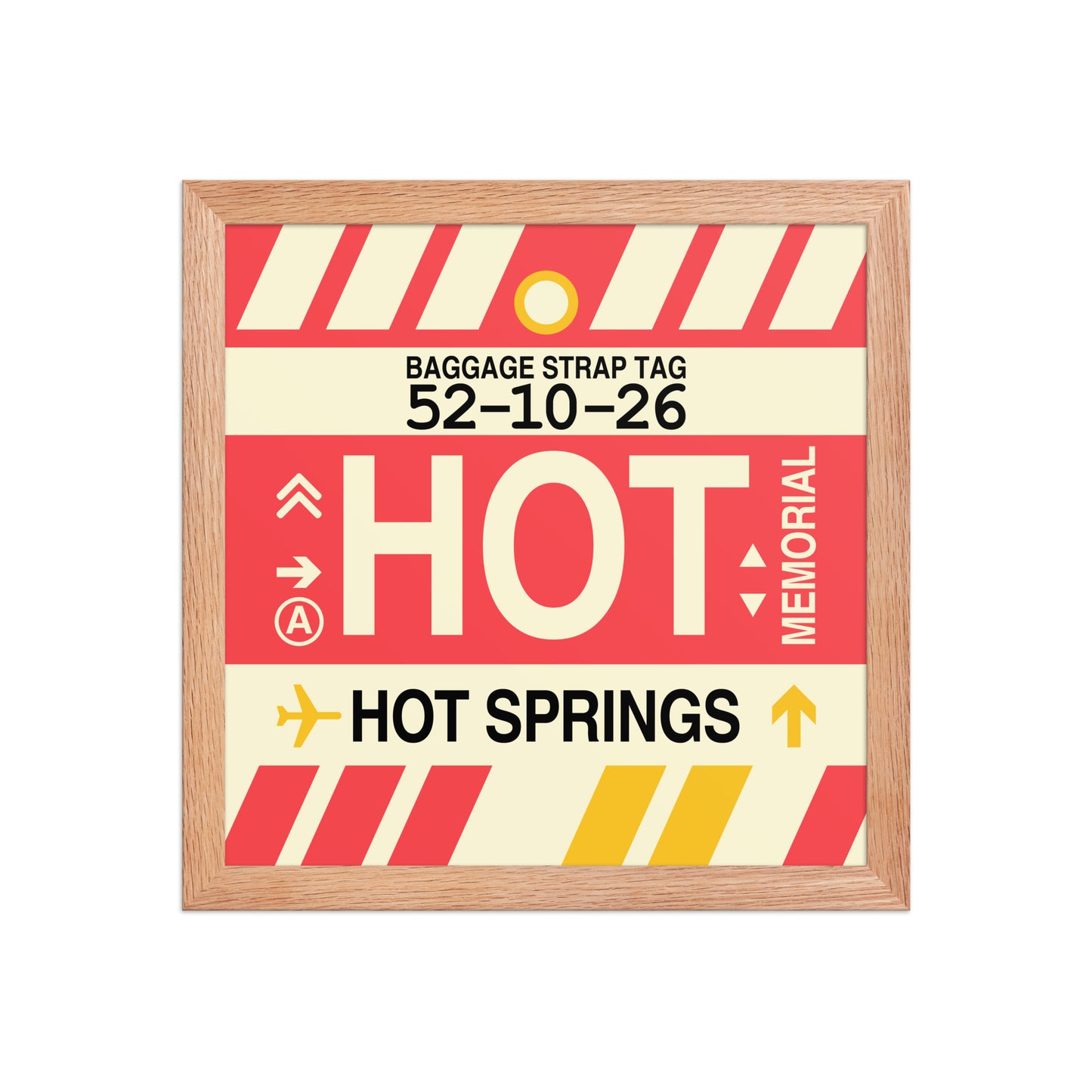 HOT Hot Springs Framed Print • Jet Age Baggage Tag Design • YHM Designs - Image 07