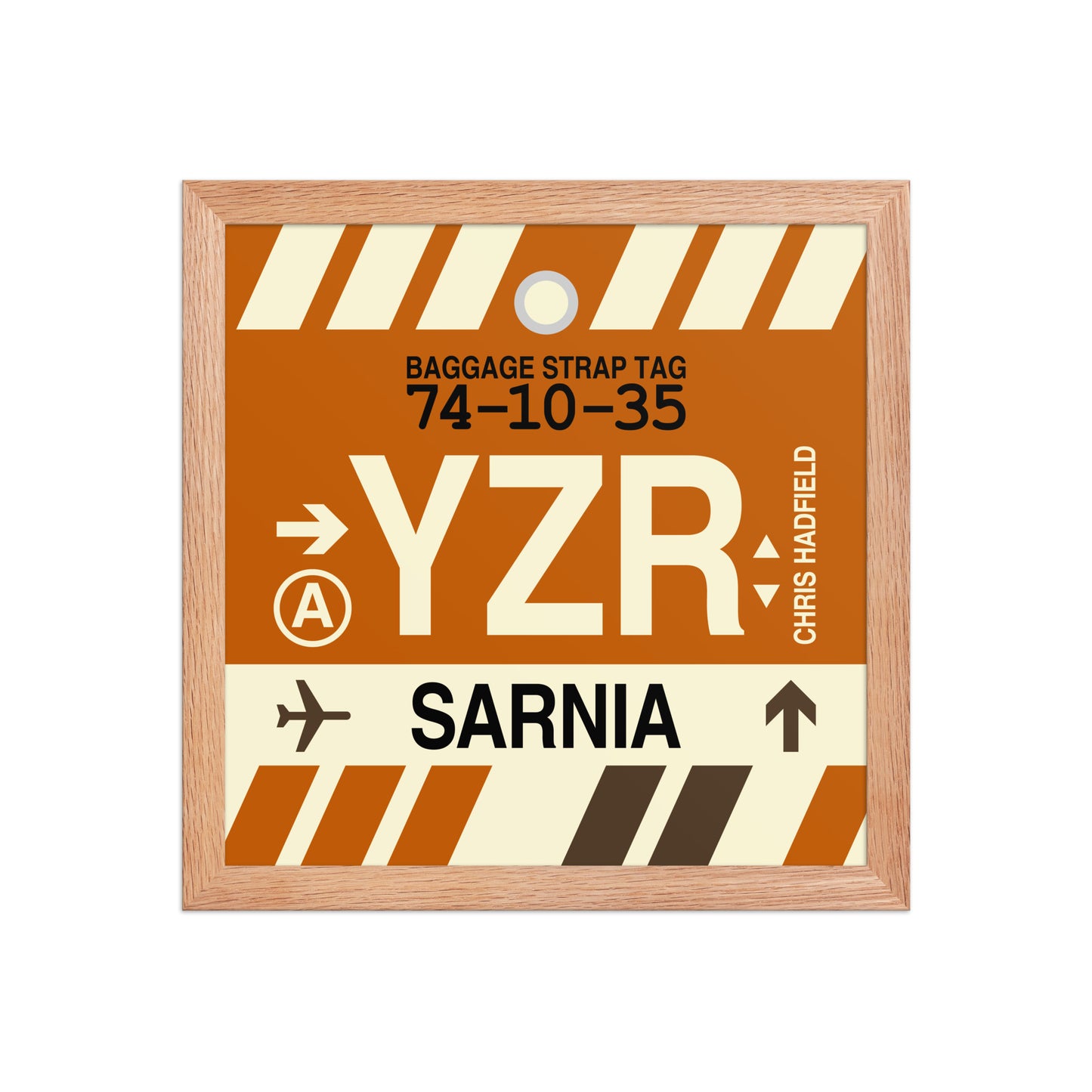 YZR Sarnia Framed Print • Jet Age Baggage Tag Design • YHM Designs - Image 06