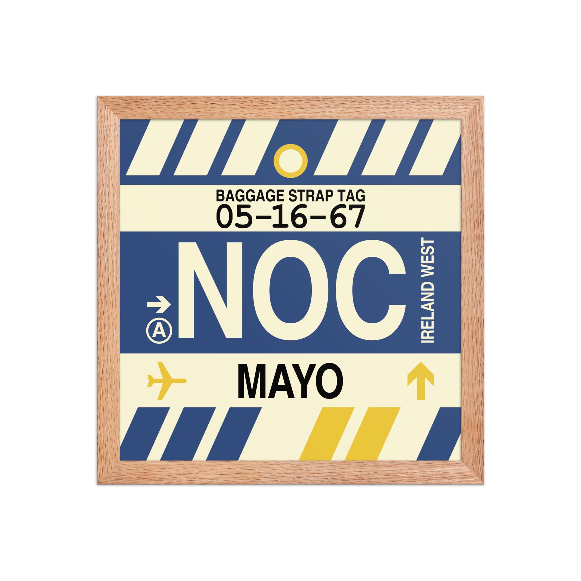 NOC Mayo Framed Print • Jet Age Baggage Tag Design • YHM Designs - Image 06