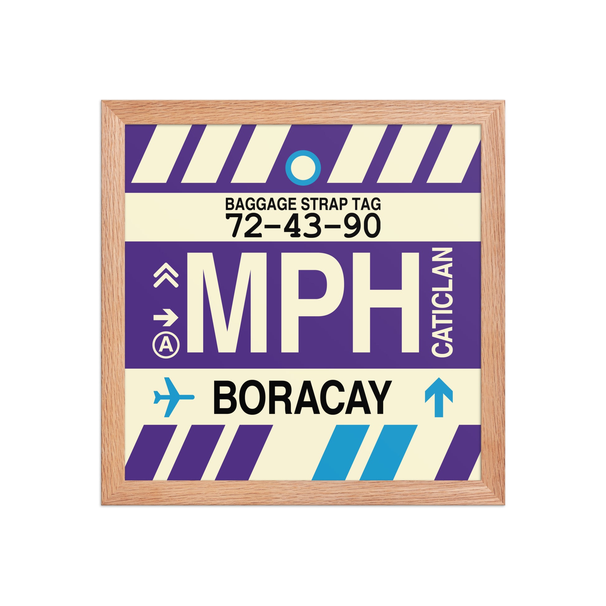 MPH Boracay Framed Print • Jet Age Baggage Tag Design • YHM Designs - Image 07