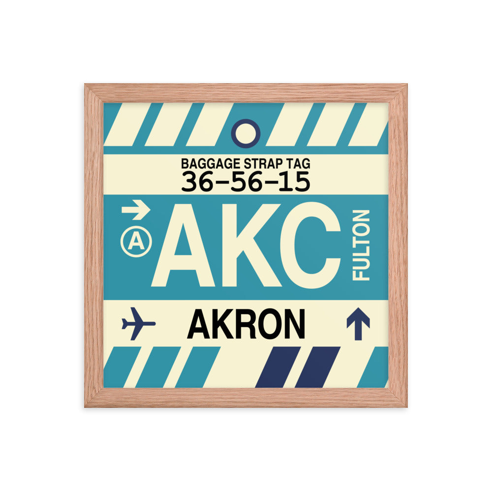 Travel-Themed Framed Print • AKC Akron • YHM Designs - Image 07