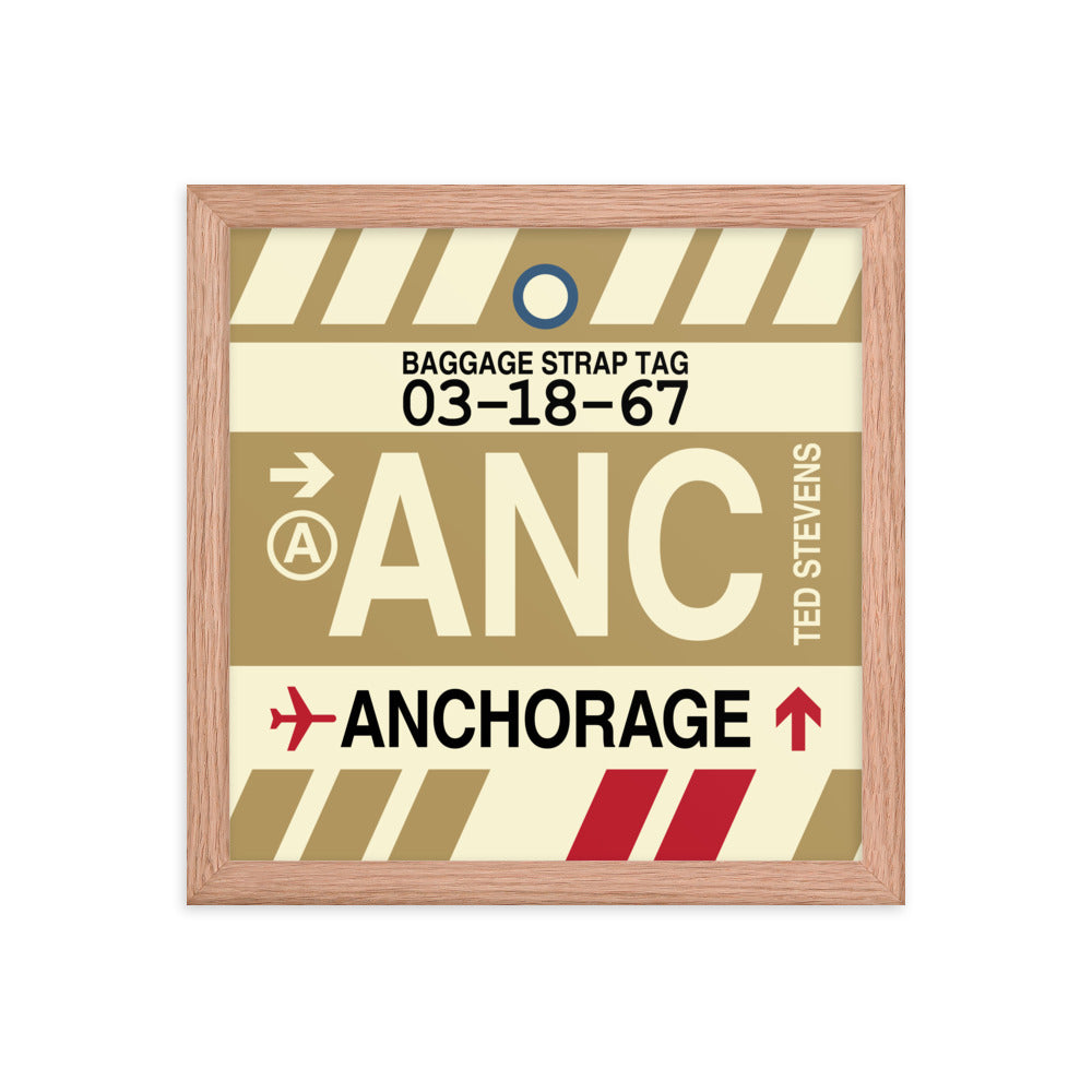 Travel-Themed Framed Print • ANC Anchorage Souvenir • YHM Designs - Image 07