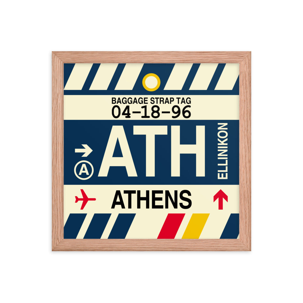 Travel-Themed Framed Print • ATH Athens • YHM Designs - Image 07
