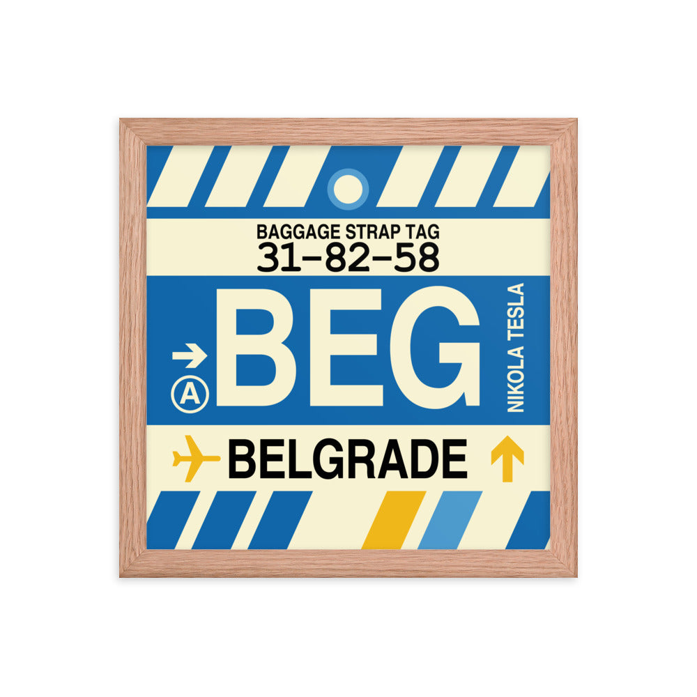 Travel-Themed Framed Print • BEG Belgrade • YHM Designs - Image 07