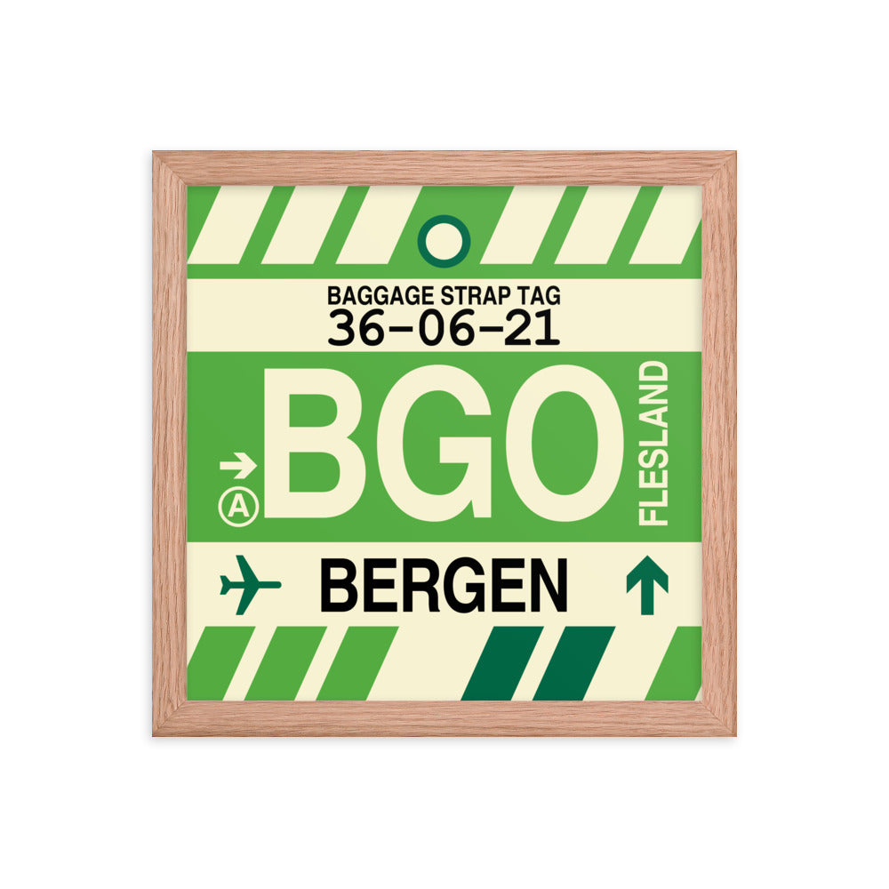 Travel-Themed Framed Print • BGO Bergen • YHM Designs - Image 07