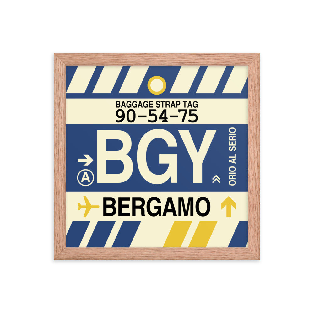 Travel-Themed Framed Print • BGY Bergamo • YHM Designs - Image 07