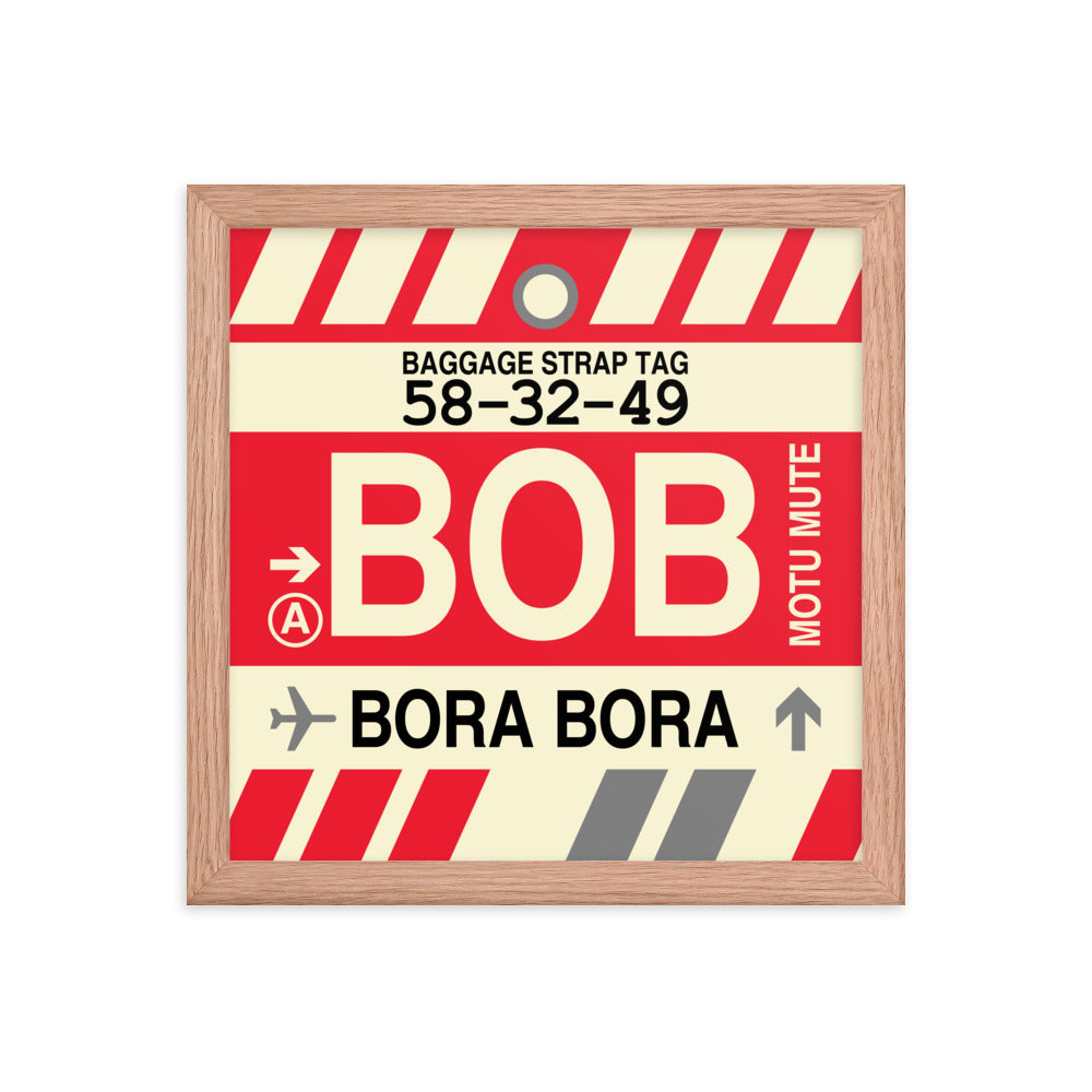 Travel-Themed Framed Print • BOB Bora Bora • YHM Designs - Image 07