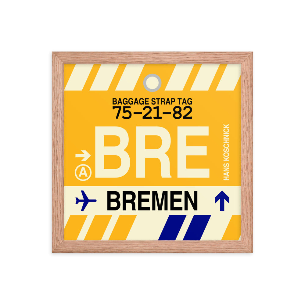 Travel-Themed Framed Print • BRE Bremen • YHM Designs - Image 07