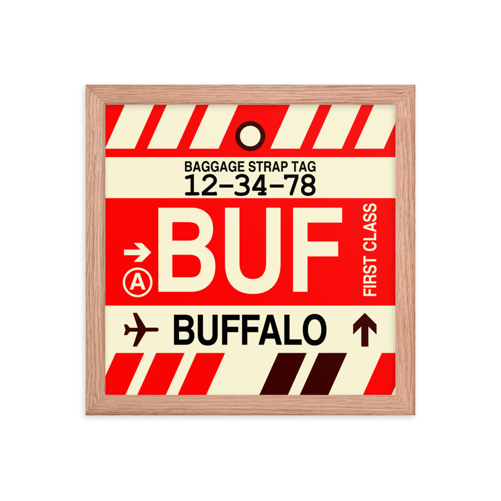 Travel-Themed Framed Print • BUF Buffalo • YHM Designs - Image 07