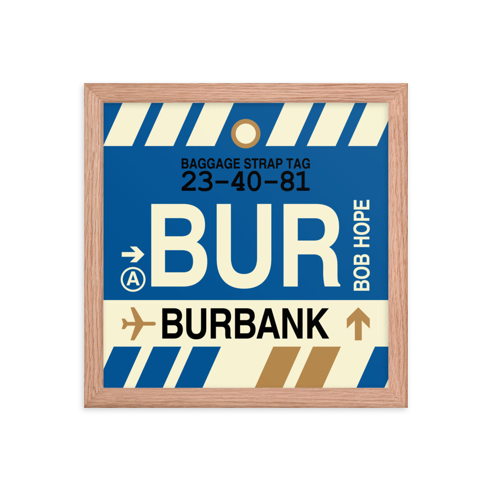 Travel-Themed Framed Print • BUR Burbank • YHM Designs - Image 07