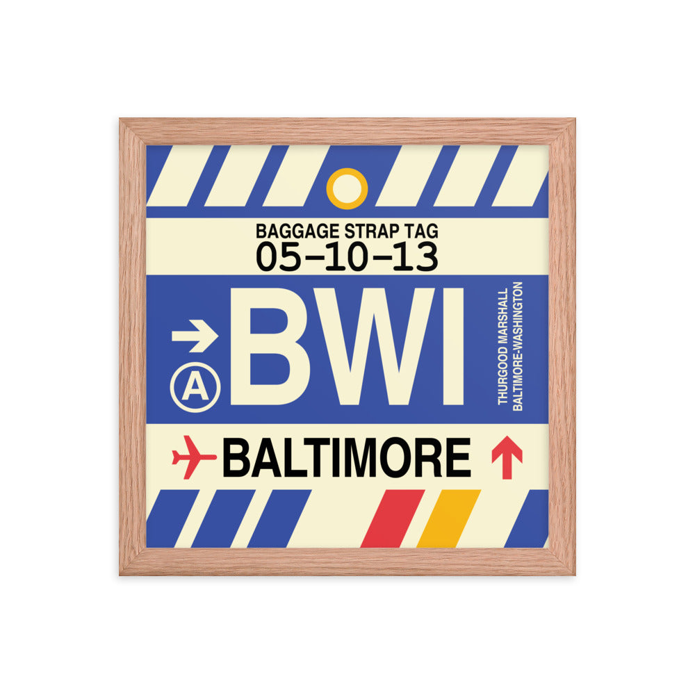 Travel-Themed Framed Print • BWI Baltimore • YHM Designs - Image 07