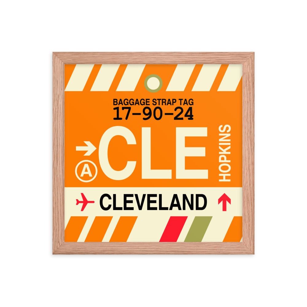 Travel-Themed Framed Print • CLE Cleveland • YHM Designs - Image 07