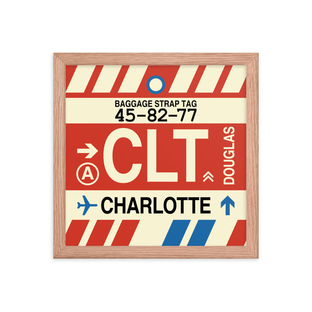 Travel-Themed Framed Print • CLT Charlotte • YHM Designs - Image 07