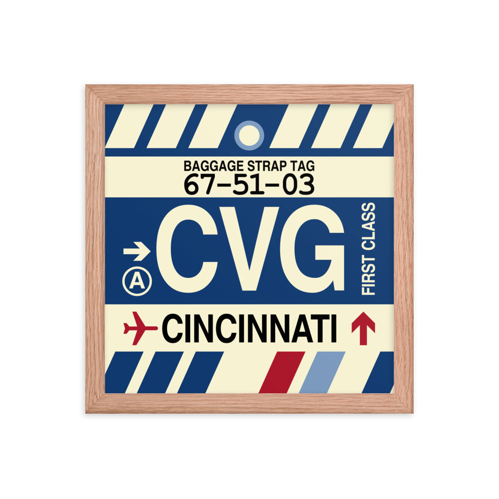 Travel-Themed Framed Print • CVG Cincinnati Souvenir • YHM Designs - Image 07