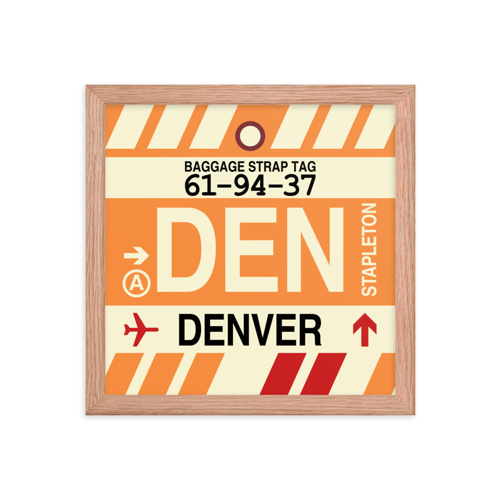 Travel-Themed Framed Print • DEN Denver • YHM Designs - Image 07
