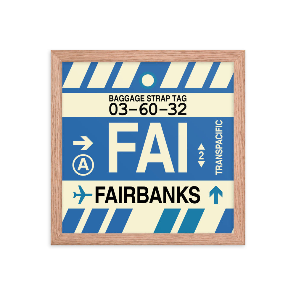 Travel-Themed Framed Print • FAI Fairbanks Souvenir • YHM Designs - Image 07