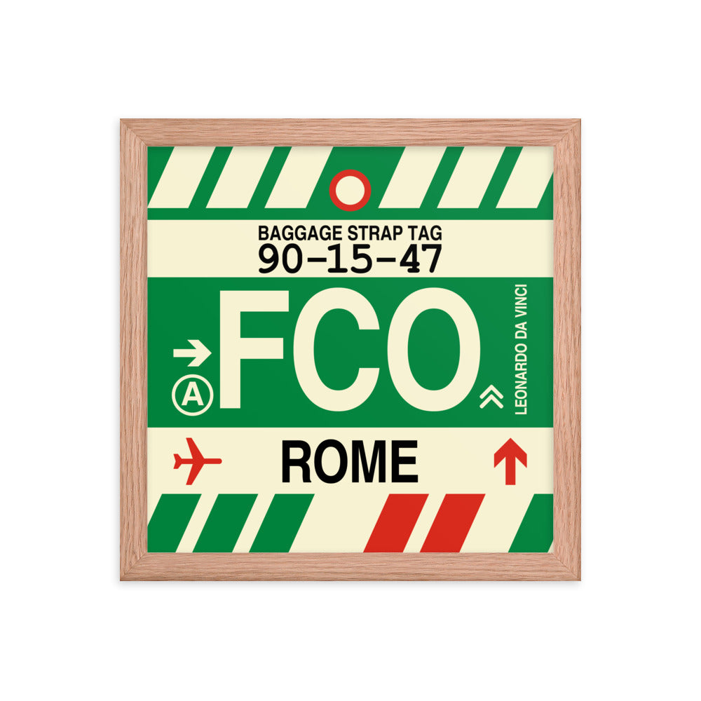 Travel-Themed Framed Print • FCO Rome • YHM Designs - Image 07