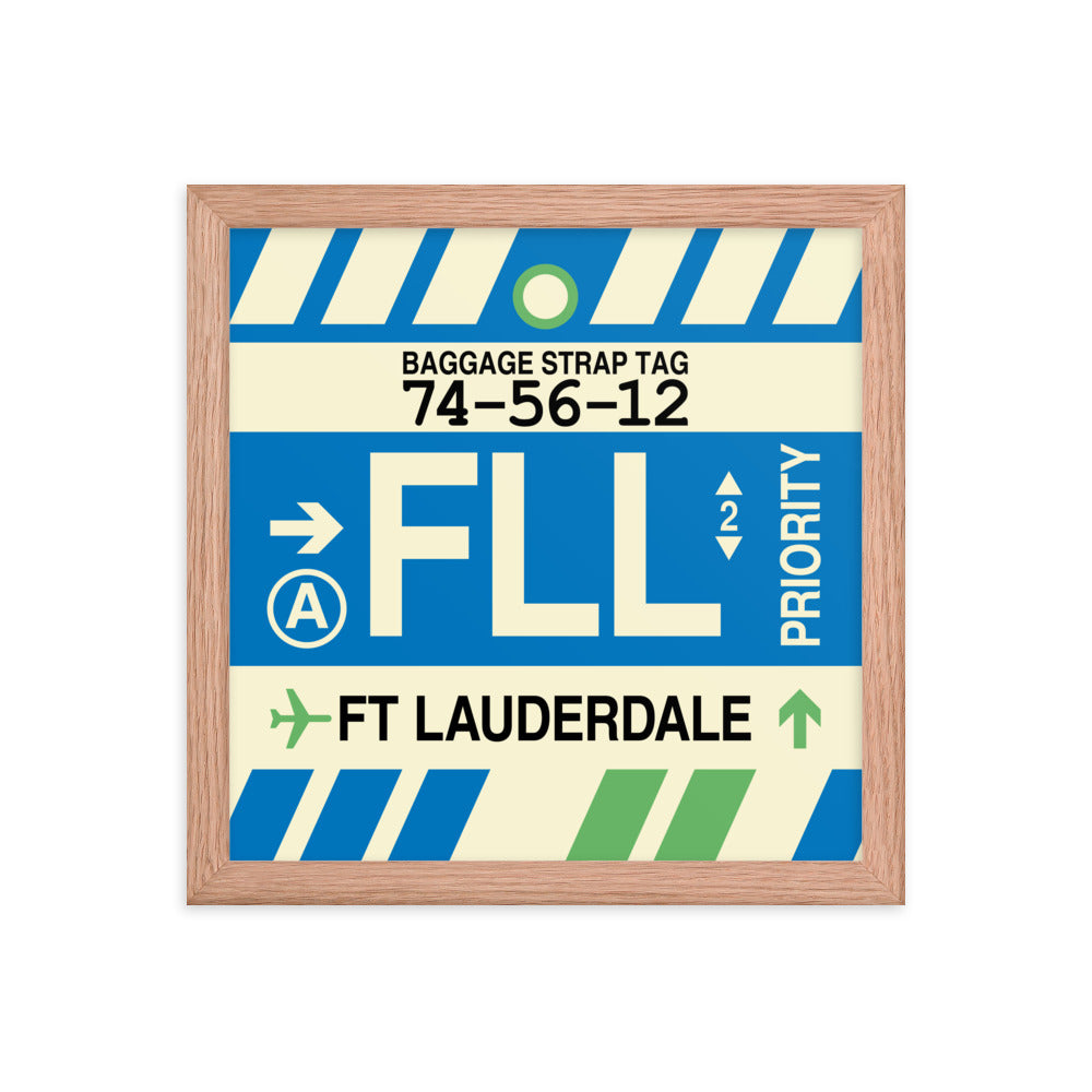 Travel-Themed Framed Print • FLL Fort Lauderdale • YHM Designs - Image 07