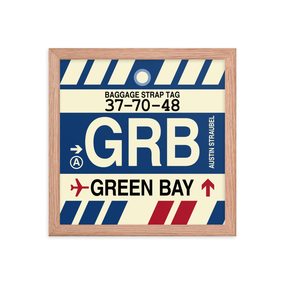 Travel-Themed Framed Print • GRB Green Bay • YHM Designs - Image 07