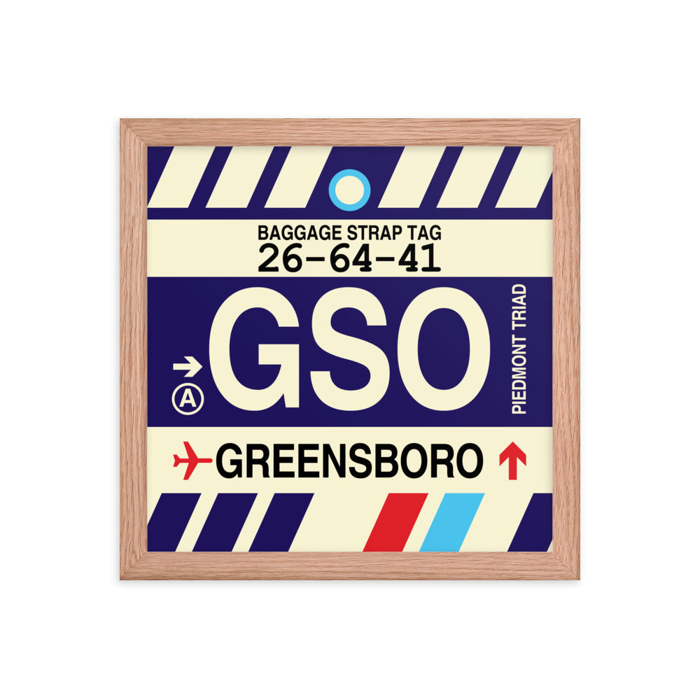 Travel-Themed Framed Print • GSO Greensboro • YHM Designs - Image 07