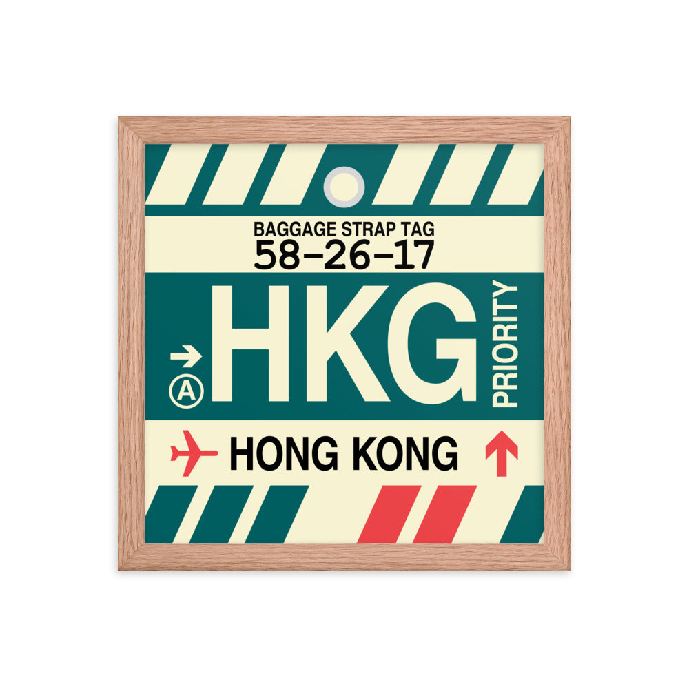 Travel-Themed Framed Print • HKG Hong Kong Souvenir • YHM Designs - Image 07