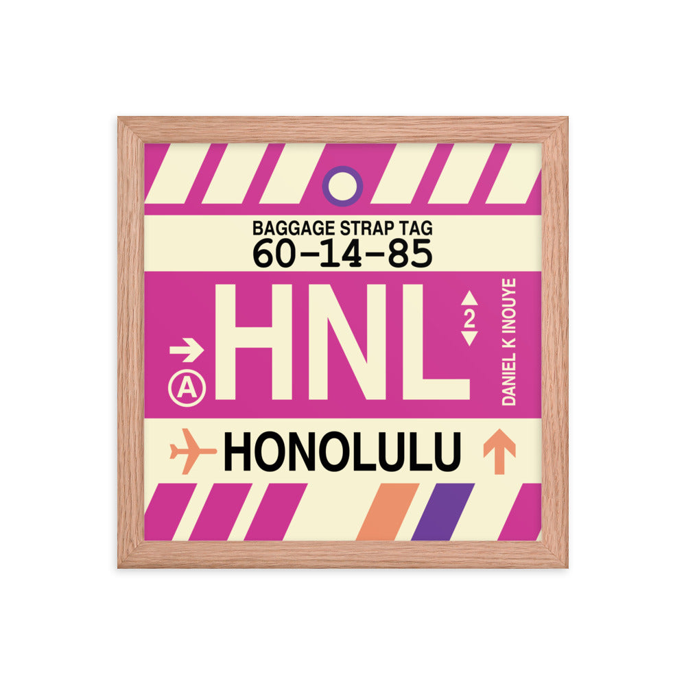 Travel-Themed Framed Print • HNL Honolulu • YHM Designs - Image 07