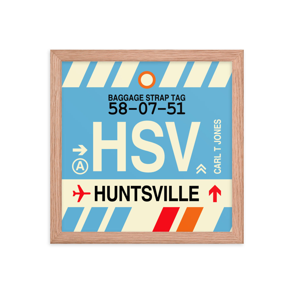 Travel-Themed Framed Print • HSV Huntsville Souvenir • YHM Designs - Image 07