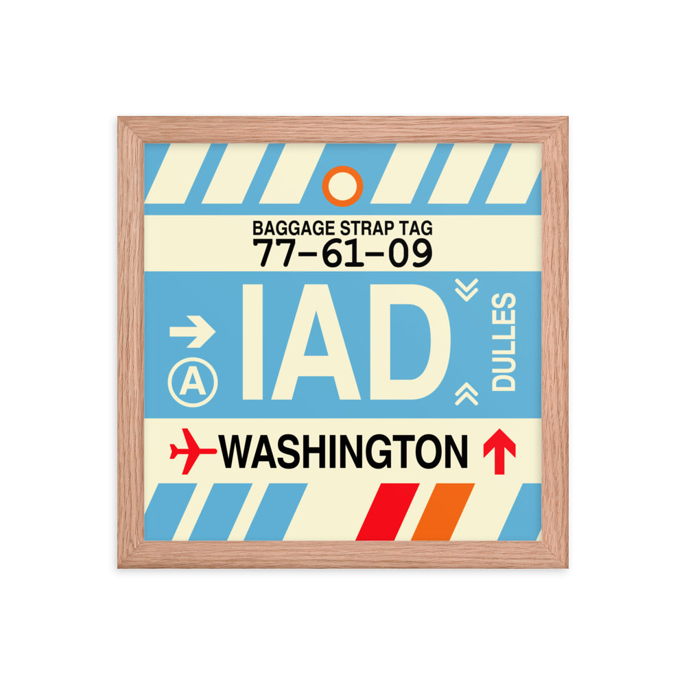 Travel-Themed Framed Print • IAD Washington • YHM Designs - Image 07
