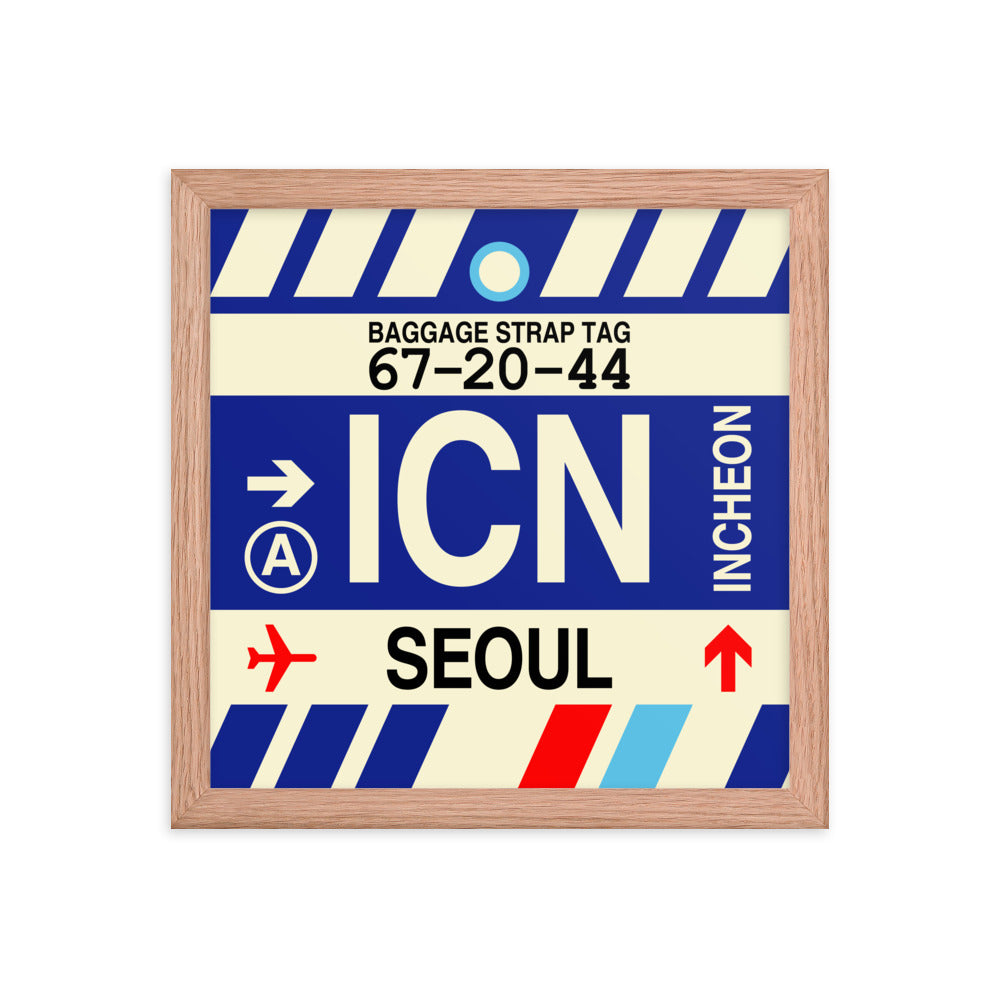 Travel-Themed Framed Print • ICN Seoul • YHM Designs - Image 07