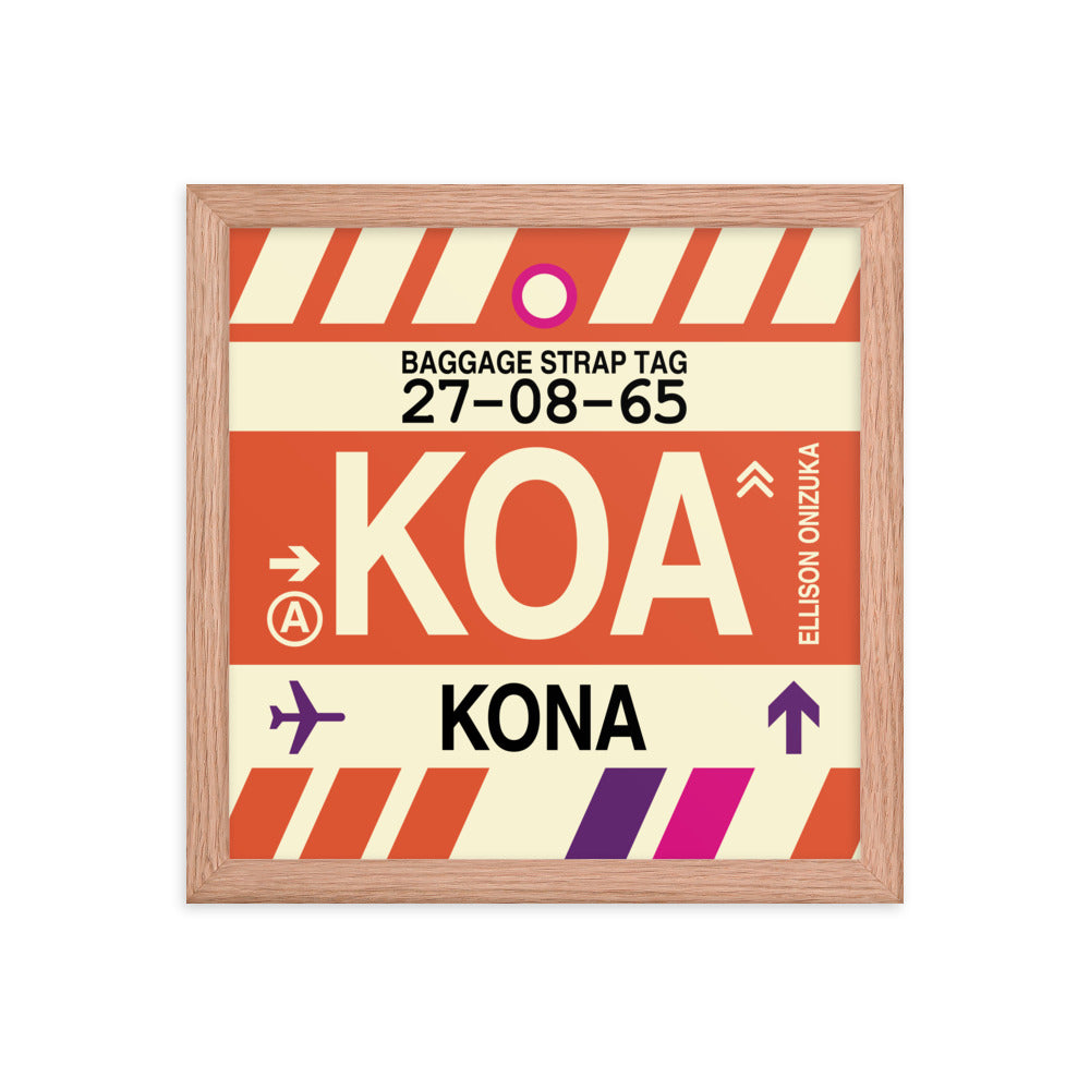 Travel-Themed Framed Print • KOA Kona Souvenir • YHM Designs - Image 07