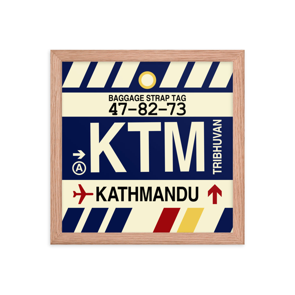 Travel-Themed Framed Print • KTM Kathmandu Souvenir • YHM Designs - Image 07