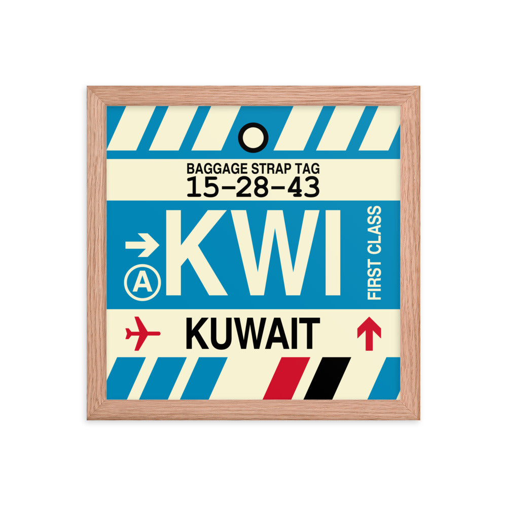 Travel-Themed Framed Print • KWI Kuwait City Souvenir • YHM Designs - Image 07