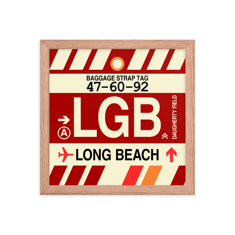 Travel-Themed Framed Print • LGB Long Beach • YHM Designs - Image 07